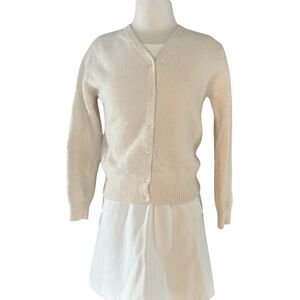 Women's Cream Angora Cardigan Sweater